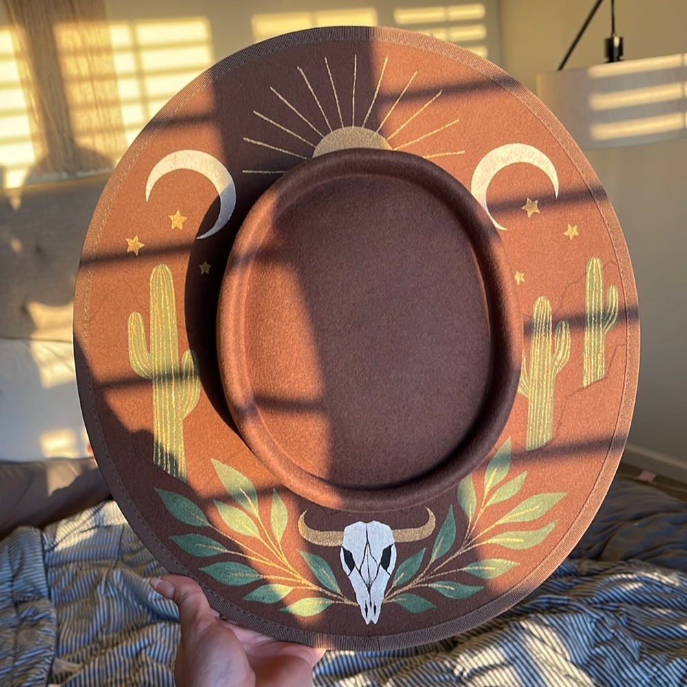 custom painted hat